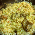 El cooksnap de Luis Miquel cuando hizo Paella de coliflor y costillas .