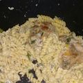 El cooksnap de Vane Zuccala cuando hizo Pollo con crema y cebolla de verdeo.