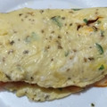 El cooksnap de Carlos Torres cuando hizo "Calzone" de tortilla, sobrasada, jamón y queso.