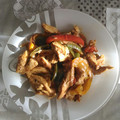 El cooksnap de Eva Lara cuando hizo Pollo en salsa de ostras, soja y miel  con pimientos.