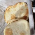 El cooksnap de Lorena cuando hizo Pan pita al sartén.