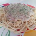 El cooksnap de Xedy Uvero Ruano cuando hizo Tagliatella con salsa carbonara.