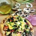 Keith's cooksnap of when they made Tortilla Pizza.