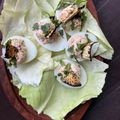 Mona Puri's cooksnap of when they made Deviled eggs.