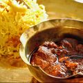 Sudipta Rakshit's cooksnap of when they made ঠাকুরবাড়ীর মাটন কষা আর বাসন্তী পোলাও (Mutton kosha, basanti Pulao recipe in Bengali).
