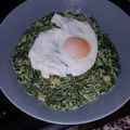 El cooksnap de Jose cuando hizo Puré de espinacas con huevos fritos de Rumanía.