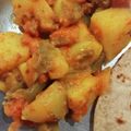 Madhu bhati का कुकस्नैप जब उन्होंने आलू शिमला मिर्च की सब्जी (aloo shimla mirch ki sabzi recipe in Hindi) बनाया था।