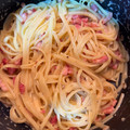 El cooksnap de Cristina Teresa Gomez Caballero cuando hizo Carbonara original.