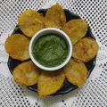 Jigisha Modi's cooksnap of when they made Potato Pakoras.