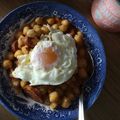 El cooksnap de Raquel Mumary Santiago cuando hizo Garbanzos con chorizo y huevo frito.