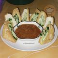 Cooksnap Erin Naomei semasa beliau membuat Tauhu Sumbat Timun.