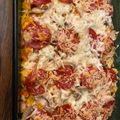 Chef Camron 's cooksnap of when they made Mac N Cheese Pizza.