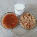 Parul B Modha's cooksnap of when they made ટોમેટો સૂપ અને મટર રાઈસ (Tomato Soup Pea Rice Recipe In Gujarati).