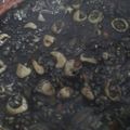 El cooksnap de Mery cuando hizo Arroz negro con chipirones.