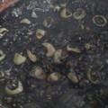 El cooksnap de Mery cuando hizo Arroz negro con chipirones.