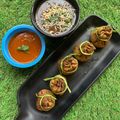 Seema Raghav का कुकस्नैप जब उन्होंने इंडो चाइनीज़ पोटली समोसा (Indo -chinese Potli Samosa reicpe in Hindi) बनाया था।
