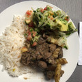 El cooksnap de Soledad Munive cuando hizo Mollejas de pollo en salsa de berenjena.