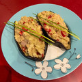 El cooksnap de Ana Muñoz cuando hizo Berenjena rellena de quinoa atún y pimientos.