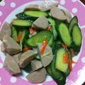 庭秀 的 虱目魚丸炒小黃瓜 cooksnap