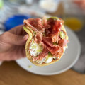 El cooksnap de Marieta cuando hizo Tortitas saladas de jamón York y champiñón rellenas de aguacate y tomate.