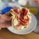 El cooksnap de Marieta cuando hizo Tortitas saladas de jamón York y champiñón rellenas de aguacate y tomate.