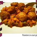 El cooksnap de Mónica Guitart cuando hizo Albóndigas con una rica salsa.