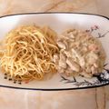 El cooksnap de Alexis Riquelme cuando hizo Espagueti con pollo a la crema.