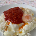 El cooksnap de Marieta cuando hizo Arroz blanco con huevo frito y tomate.