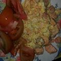 El cooksnap de Nuria Rsr cuando hizo Revuelto de salmón y gambas.