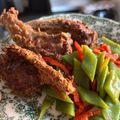 M's cooksnap of when they made 10 mins preparation! Chicken and lamb chop Karaage in an air fryer.