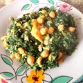 El cooksnap de Evita cuando hizo Espinacas con garbanzos.