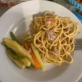 Cooksnap dari Claudine Arya Krishnan untuk resep Spaghetti aglio e olio tuna spicy