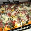 86twin's cooksnap of when they made Vermont Cheddar Stuffed Meatballs with baked spaghetti..
