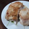 El cooksnap de Maria Delia Lira Aparicio cuando hizo Pechugas rellenas de jamón y queso y aceitunas!.