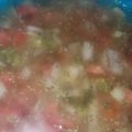El cooksnap de damian Batista cuando hizo Salsa criolla.