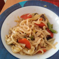 El cooksnap de Espinar cuando hizo Fideos chinos con pollo y gambas.