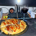 El cooksnap de Enmanuel Balcacer cuando hizo Tortilla de papa, cebolla, espinaca y tocineta.