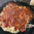 El cooksnap de Natalia Gonzalez cuando hizo Salsa de salchicha parrillera para pastas.