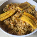 El cooksnap de Lucia Larrea cuando hizo Arroz con pollo meloso.