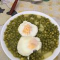 El cooksnap de Daniel Gonzalez Aparicio cuando hizo Guisantes con jamón y huevo poche.