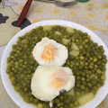 El cooksnap de Daniel Gonzalez Aparicio cuando hizo Guisantes con jamón y huevo poche.