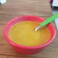 El cooksnap de Flor Fernandez cuando hizo Sopa crema de zapallo y lentejas.