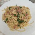 El cooksnap de Bárbara Prieto cuando hizo Espaguetis a la Carbonara versión italiana.