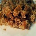 El cooksnap de Maurice Colmener cuando hizo Arroz con Pollo, Pasas y Cebolla, Arroz exótico.