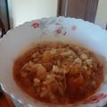 El cooksnap de Karen cuando hizo Porotos pelados con arroz.
