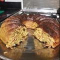 El cooksnap de Candela Denise cuando hizo Budín de choclo, tomate, queso y cebolla.