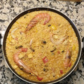 El cooksnap de Carmen Franco cuando hizo Paella de marisco.