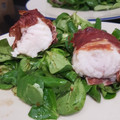 Becky's cooksnap of when they made Monkfish wrapped in parma ham.