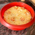 El cooksnap de Paloma Díaz cuando hizo Quiche de salmón y langostinos.