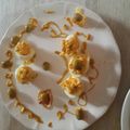 El cooksnap de Dani💇 cuando hizo Huevos rellenos con mostaza y aceitunas.